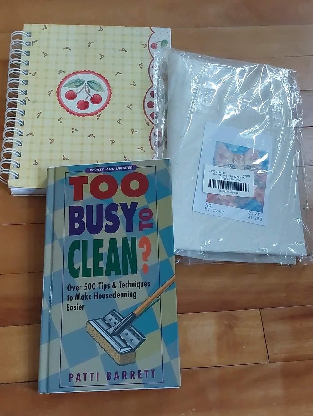 Creative Home Lot: New Cat Paint by Number, Cherry Notebook & Cleaning Tip Book